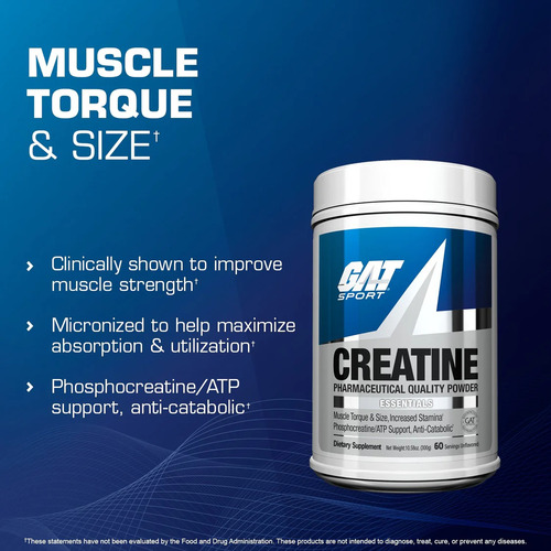 Creatina Monohidratada Gat Sport 1 Kilo 200 Serv