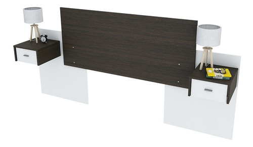 Respaldo de sommier Centro Estant RC6 de 2 plazas 228cm x 100cm wengue/blanco