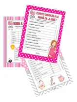 Comprar 20 Juegos Imprimibles Baby Shower Para Niña En Tonos Rosa