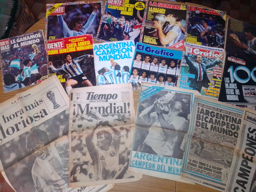 Gran Lote De Diarios Y Revistas De Mundiales 1978 Y 1986