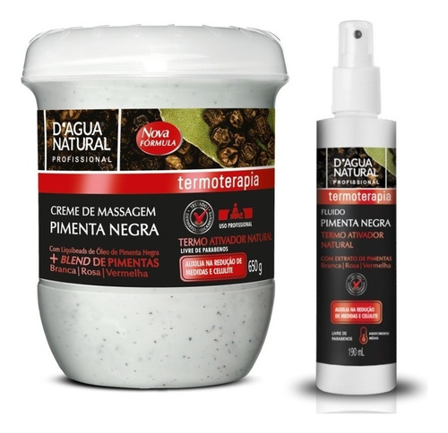  Creme Pimenta Negra + Fluido Pimenta Negra 180ml