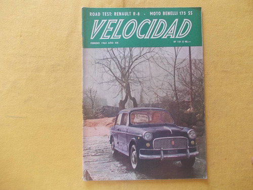 Revista Velocidad Nº151 1963-portada Fiat 1100 