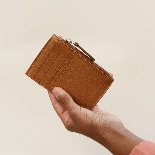Mini Billetera Tarjetero Cuero 100% Genuino Suela