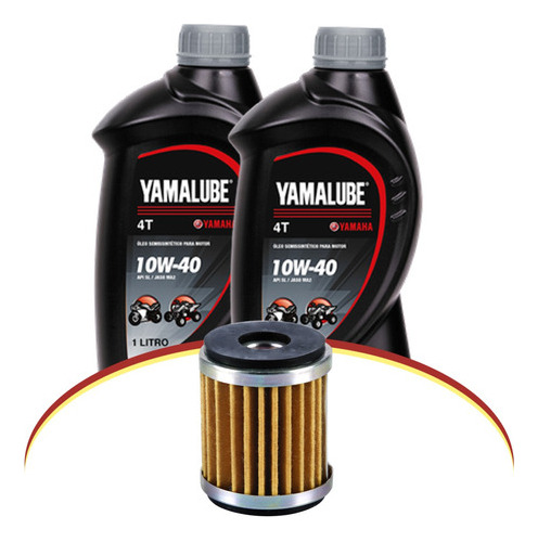 Kit Troca Óleo Yamalube 10w40 Yamaha Fazer Tenere Lander 250