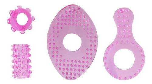 Kit Com 4 Anéis Para Prolongar A Ereção - Sex Shop