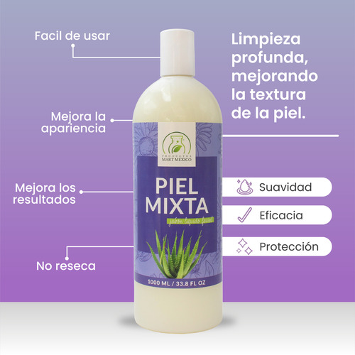 Jabón Liquido Facial Para Piel Mixta (1 Litro) Con Envio.