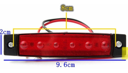 Imagen 2 de 4 de Luz Led Indicadora Lateral Señalizador 12v Camion Trailer