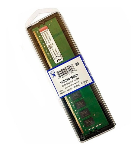Imagen 6 de 8 de Memoria RAM ValueRAM color verde 8GB 1 Kingston KVR26N19S8/8