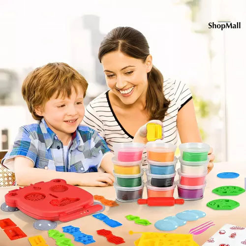 36pcs Set De Plastilina Niños Juguete Creativo Máquina Pan