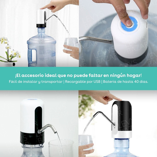 Imagen 3 de 9 de Dispenser De Agua Electrico Usb Bomba Dispensador Bidones