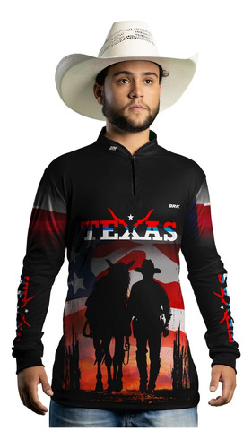 Camisa Camiseta Agro Brk Country Texano Com Uv50+