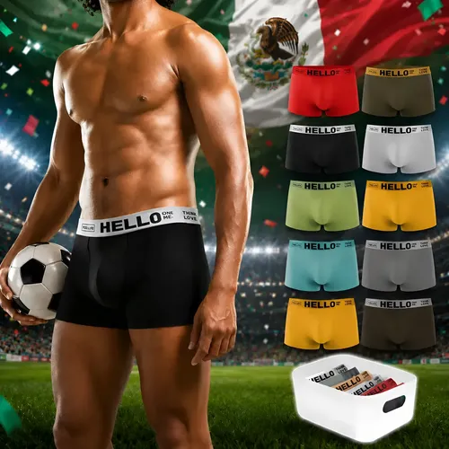 10 Pz Bóxers Briefs Hombre De 95% Algodón Caballero Calzones