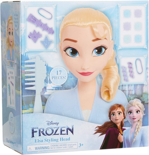 Princesa Elsa Cabeza Para Peinar 14 Accesorios Disney