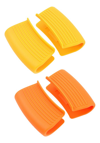2 Pares De Soportes De Silicona Con Asa Caliente Para Ollas,