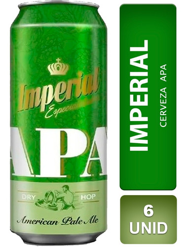 Imagen 3 de 8 de Cerveza Imperial Apa Dry Hop Lata 473ml X6 Unidades Bebidas