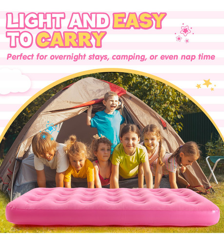 Colchón De Aire Inflable Para Niños Con Almohada Incluida Color