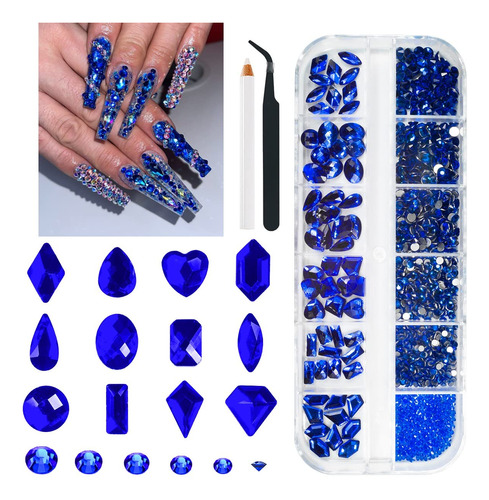 Kit De  Diamantes De Imitación De Color Azul Zafiro Para U.