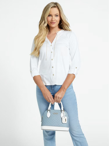 Guess Bolso Kinsley Con Logo- Piedra Multi