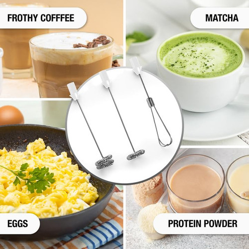 Espumador De Leche Zulay Froth N Go Recargable 3 En 1, Color
