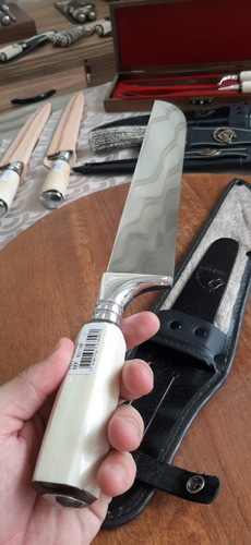 Kit Faca Artesanal Gaúcha Para Churrasco - Aço Inox 10'