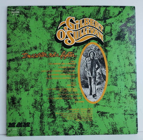 Lp Gilbert O'sullivan Im Writer,not Fighter 1973+encarte