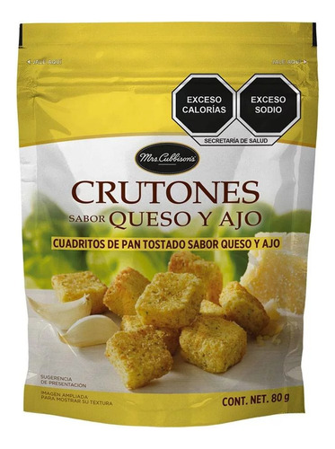 Crutones Mrs. Cubbison's Sabor Queso Y Ajo 80 G