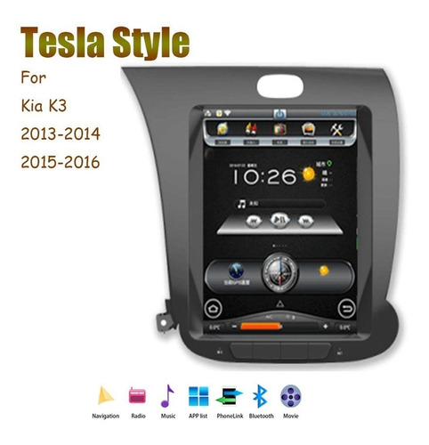 Radio Tipo Tesla Para Kia K3 2016-2017 Bajo Pedido