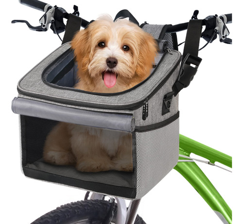 Mancro Cesta De Bicicleta Para Perro, Portabicicletas Plegab