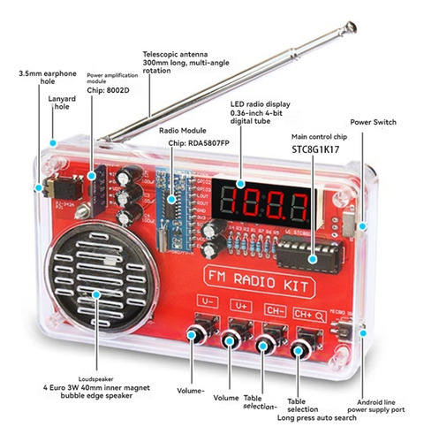 Kit De Radio Fm Para Bricolaje, Ensamblaje Electrónico, Kit
