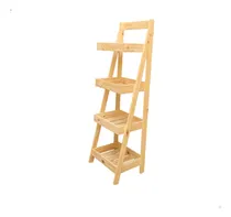 Comprar Organizador Escalera Deck Exhibidor 4 Estantes Pino Nórdico