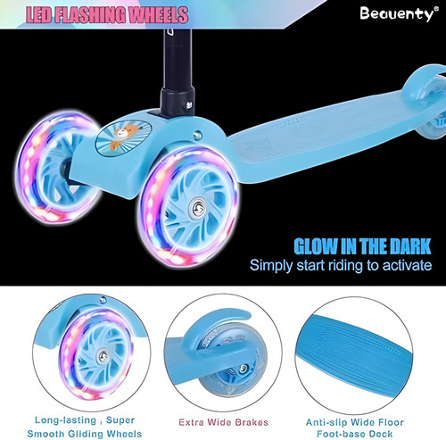 Scooter Patín Del Desmontable Luces Led Para Niña Niño