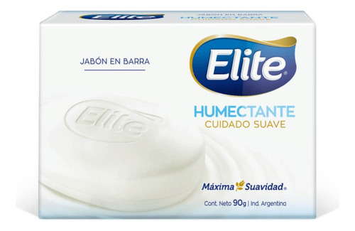 Jabón Barra Elite Humectante Cuidado Suave 90gr Pack X24