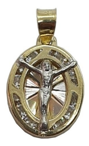 Medalla De Cristo Oro 10k Bautizo Cadena Regalo