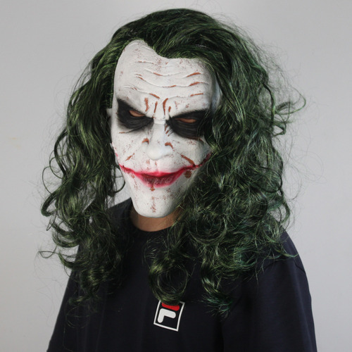 Peluca De Joker Heath Clown Ledger Para Halloween, Máscara D