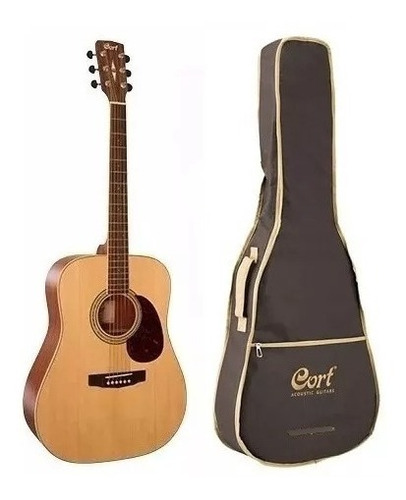 Guitarra Acústica Cort Earth-100 Ns Satin Con Funda.