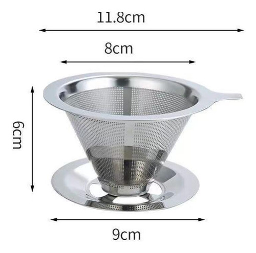 Coador De Café De Aço Inoxidável Para Despejar, Sem