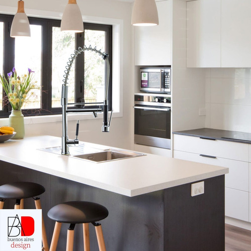 Imagen 7 de 10 de Grifería Cocina Gourmet Extensible Todo Bronce Alta Calidad!