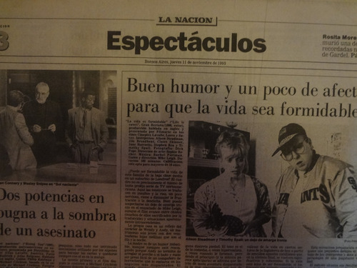 Espectaculos La Nacion 1995 Jackson Jorge Luz Bemberg Eladia