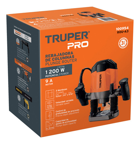 Combo Router 1200w 1-3/4 Hp Y Cepillo Eléctrico 3-1/4¨ 850w