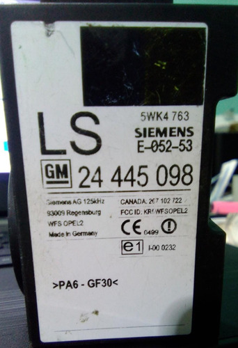 Modulo Inmovilizador Chevrolet Corsa Gm Ls 24 445 098 (Usado)