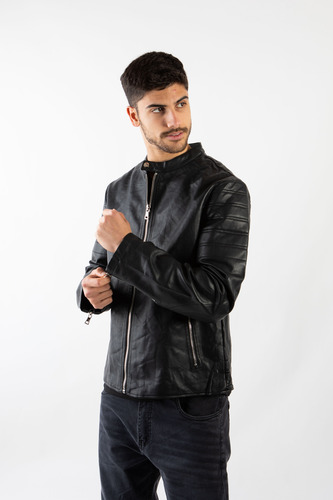 Campera Cuero Ecológico Hombre Básica Importada Marca Yd