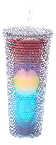 Vaso Mate Grande De 710 Ml, Reutilizable, Tapa Y Pajita A Pr