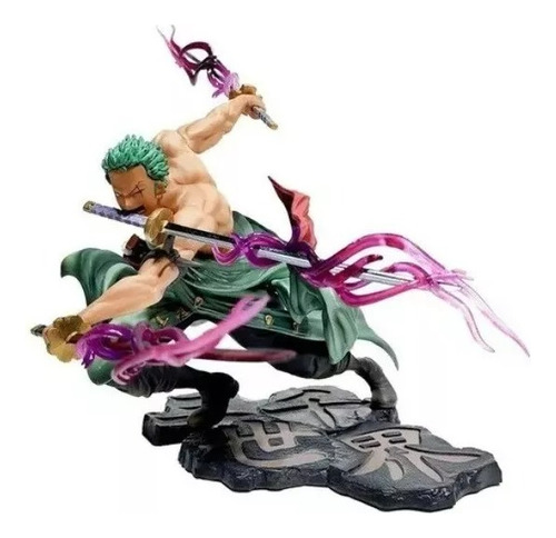 Figura De Colección  Zoro Roronoa  One Piece 18cm 3 Espadas