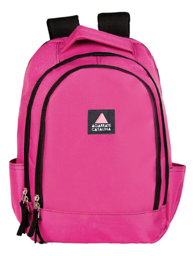 Mochila Urbana Escolar Porta Notebook Ac450 Color Fucsia Diseño De La Tela Liso