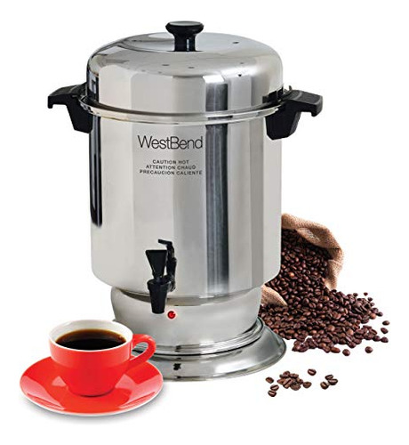 West Bend Cafetera Comercial Para 60 Tazas Cafetera Plateado