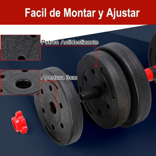 Mancuernas Pesas Y Barra Recta Kit De Ejercicio Ajustables Gym 20kg Utilizada Como Mancuerna, Para Hombres Y Mujeres, Gimnasio En Casa, Entrenamiento, Equipo De Fitness Multiusos Comercio