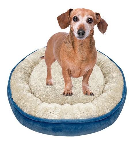 Cama Para Perro Pets Chica Suave Anti Estrés Azul 46 Cm