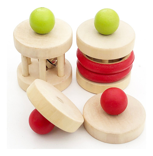 Caja De Instrumentos Musical Cascabel Sonajero - Minimento Color Multicolor Diseño Clásico