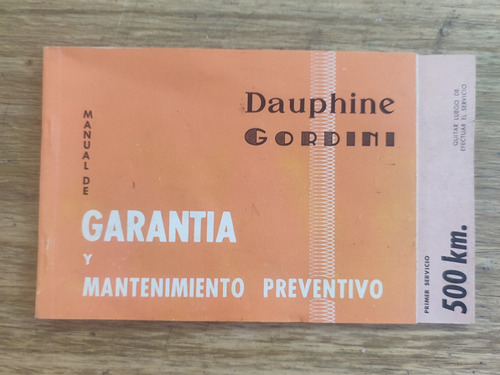 Manual De Garantía Y Mantenimiento Gordini