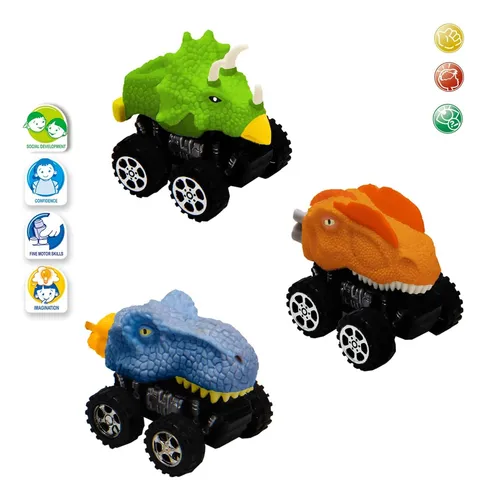 Set 6 Autos Dinosaurios Para Pintar Sorpresa Cumpleaños